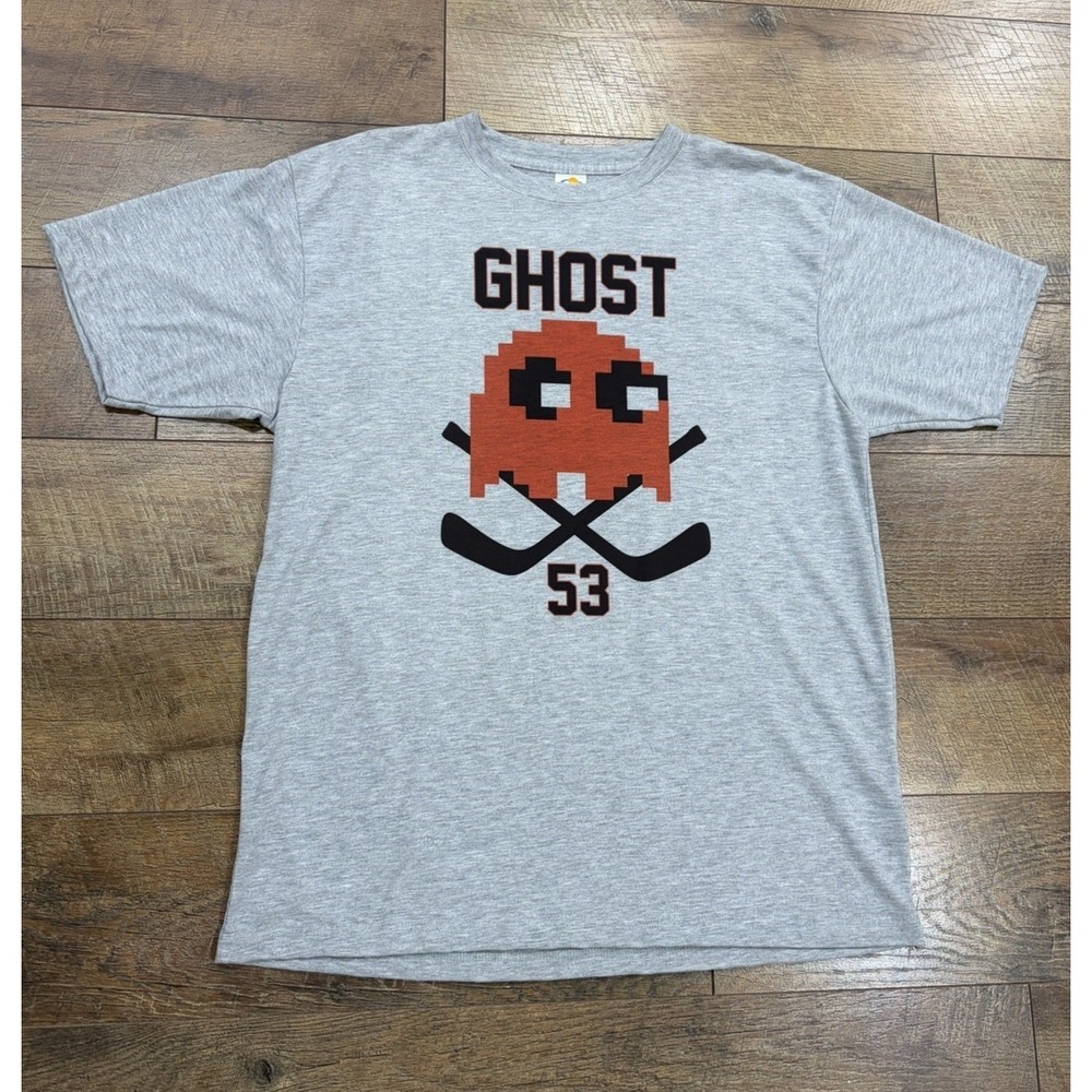 Philadelphia Flyers Pacman Ghost Shayne Gostisbehere #53 Jersey Tee Grey XL